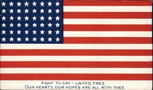 Patriotic Flag Vintage Postcard