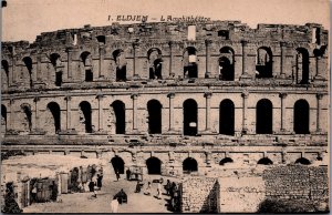 Tunisia El Jem Amphitheatre Vintage Postcard C196