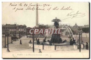 Postcard The Old Paris Concorde Square