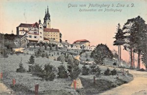 POSTLINGBERG b LINZ a DONAU AUSTRIA~RESTAURATION~TINTED PHOTO POSTCARD