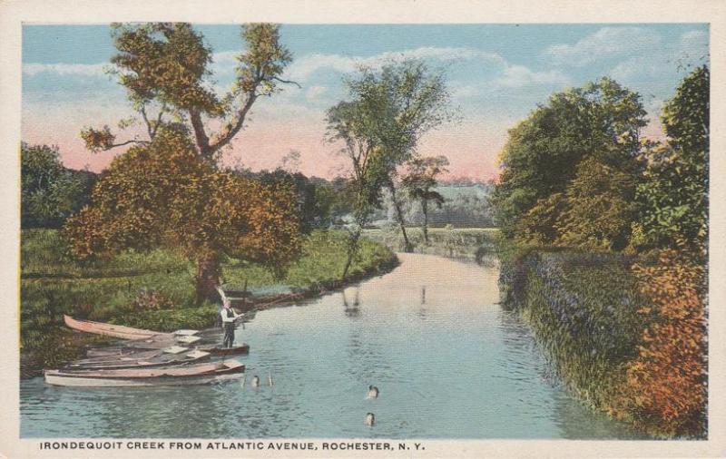 Irondequoit Creek from Atlantic Avenue - Penfield, Rochester, New York - WB