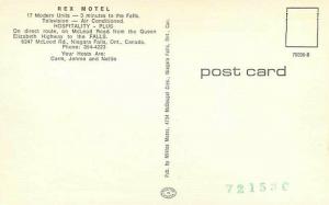 Canada, Ontario, Niagara Falls, Rex Motel, Miklos Mezes No. 76096-B