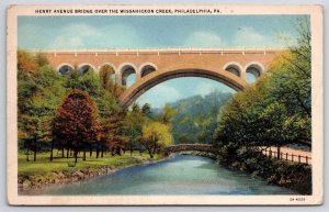 Henry Avenue Bridge Over Wissahickon Creek Philadelphia Pennsylvania PA Postcard