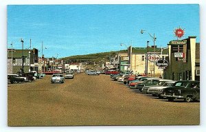 PEACE RIVER, Alberta Canada~ STREET SCENE ESSO GAS c1950s Cars Roadside Postcard