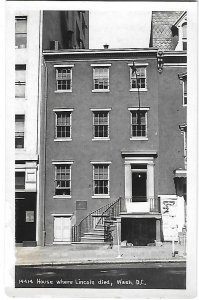 RPPC House Where President Abraham Lincoln Died Washington DC