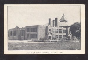 WARSAW OHIO HIGH SCHOOL BUILDING VINTAGE POSTCARD