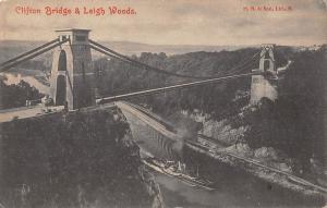 uk29353 clifton bridge and leigh woods real photo uk