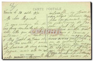 Old Postcard Vannes ramparts moonlight