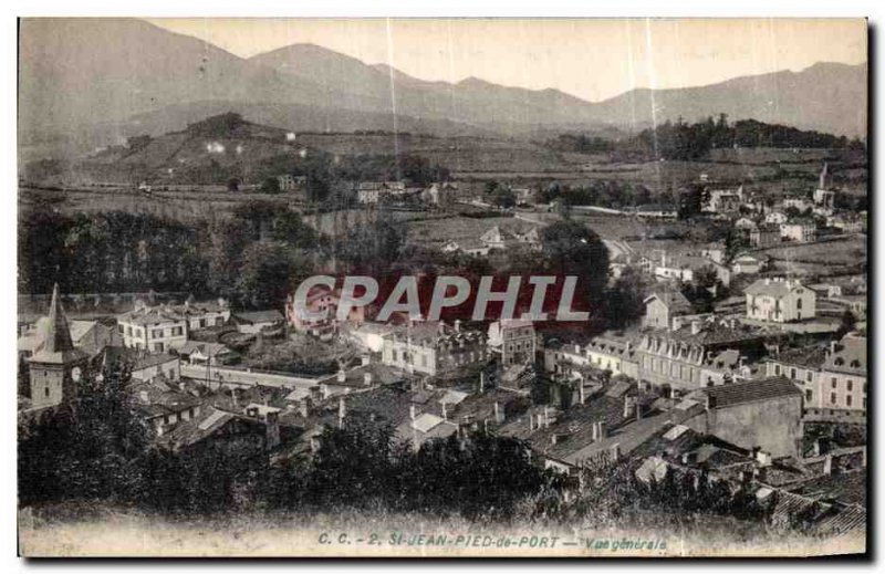 Old Postcard St Jean Pied de Port Vue Generale