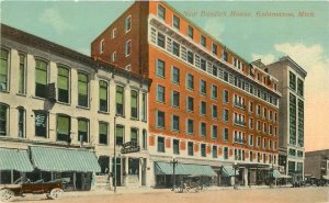Postcard Michigan Kalamazoo New Burdick House Hotel autos C-1910 23-7438