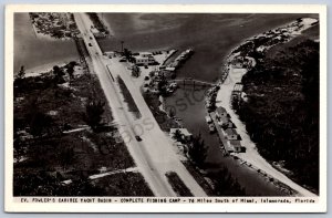 JH14/ Islamorada Florida RPPC Postcard c50s Fowlers Caribee Yacht Basin 50