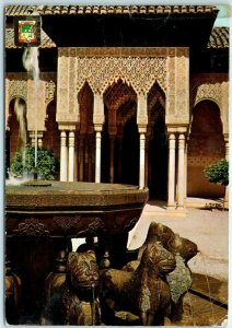 M-23793 Lions courtyard Detail Alhambra Granada Spain