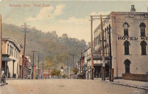 Third Street Wellsville Ohio 1909 postcard