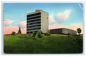 Postcard Admin Building, University of Panama, Panama posted 1954, damaged D17