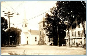 GORHAM ME COMGREGATIONAL CHURCH VINTAGE REAL PHOTO POSTCARD RPPC