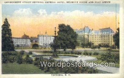 Government Street, Empress Hotel Victoria British Columbia, Canada Unused 