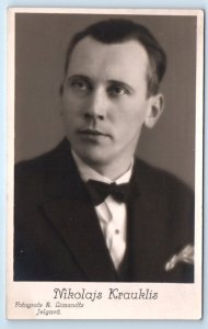 RPPC Nikolajs Krauklis Latvian Actor Portrait LATVIA Postcard