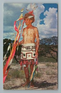 Navajo Feather Dancer Vintage Postcard 