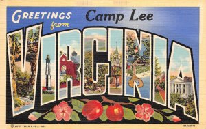 Camp Lee, Virginia, Greetings From Camp Lee, Large Letters, AA371-3