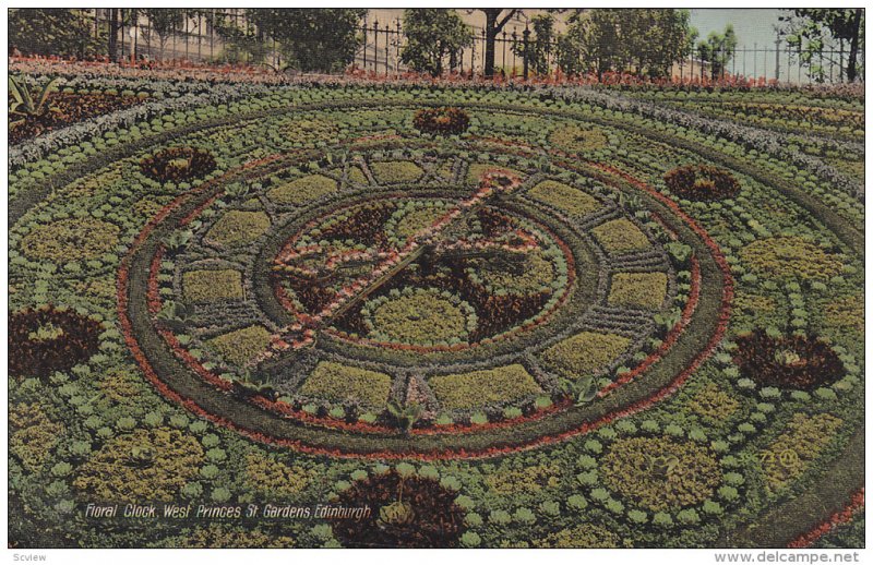 Floral Clock, West PrincesSt. Gardens, Edinburgh, Scotland, United Kingdom, 0...