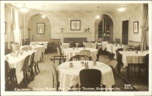 Bardstown KY Talbott Tavern Colonial Dining Room Real Photo Postcard