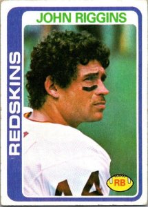 1978 Topps Football Card John Riggins Washington Redskins sk7431