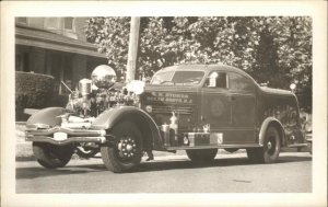 Ocean Grove NJ Fire Engine EM Stokes Real Photo Card - Blank Backside