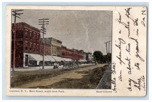 1906 Canden New York NY, Main Street South From Park Handcolored Posted Postcard