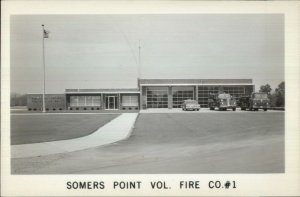 Somers Point NJ Volunteer Fire Station Dept Real Photo Postcard