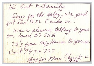 Postcard QSL CB Ham Radio Amateur Card From Dayton Ky Kentucky KFA4460 