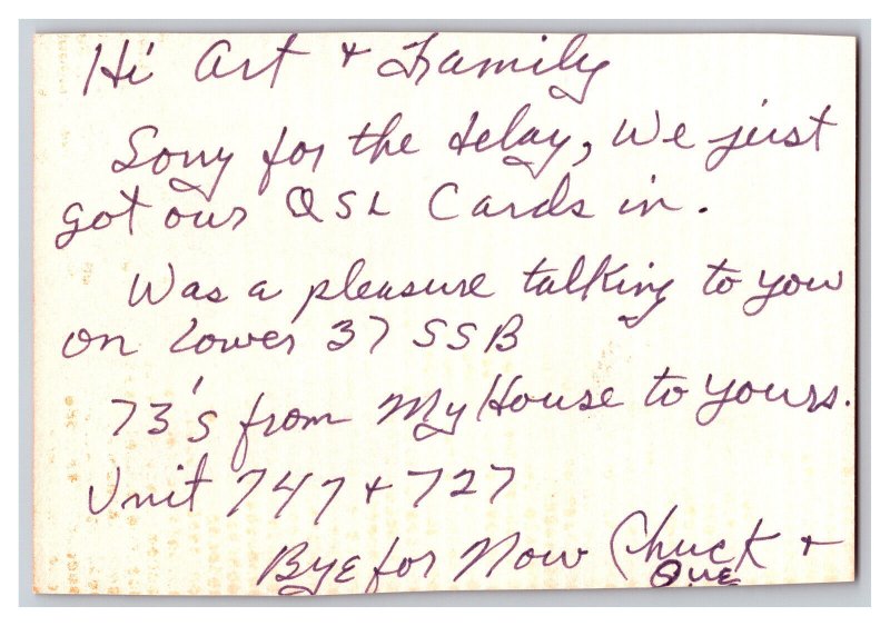 Postcard QSL CB Ham Radio Amateur Card From Dayton Ky Kentucky KFA4460