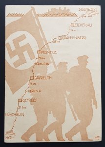 RARE GERMANY THIRD 3rd REICH ORIGINAL CARD NSDAP NÜRNBERG REICHSPARTEITAG 1936