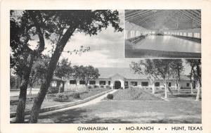 Texas Tx Postcard c1940s HUNT Mo-Ranch Gymnasium Building