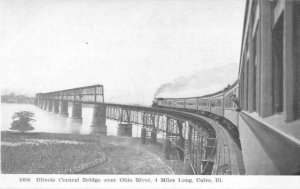 Cairo Illinois Central Bridge over Ohio River Vintage Postcard AA13426