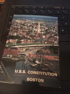 Vtg postcard: U.S.S. Constitution, Boston