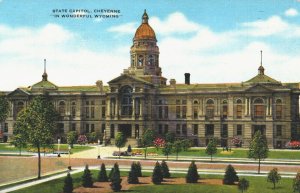 USA State Capitol Cheyenne Wyoming Vintage Postcard 08.91