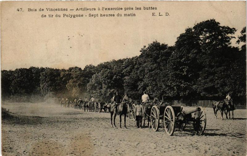 CPA PARIS 12e Bois de Vincennes Artilleurs a l'exercice (672580)