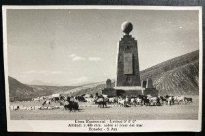 Mint Ecuador Real Picture Postcard Ecuatorial Line Latitud 000