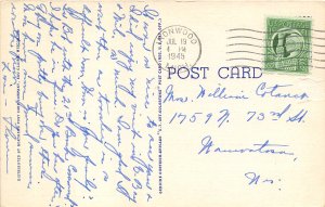 Ironwood Michigan 1945 Postcard High School 