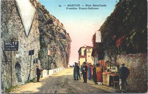 France Menton Pont Saint Louis Vintage Postcard 05.19