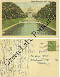 Canton, Ohio-McKinley Memorial and Lagoon - 1950