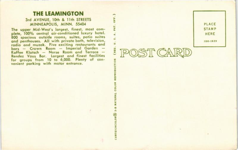 LEAMINGTON HOTEL MINNEAPOLIS MINNESOTA