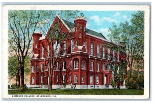 1924 Lombard College Building Exterior Galesburg Illinois IL Vintage Postcard