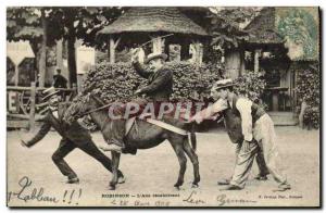 Old Postcard Robinson Recalcitrant The Donkey Donkey