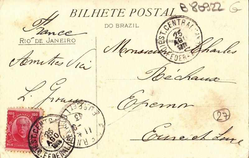 B80922 rio de janeiro   brazil  front/back image