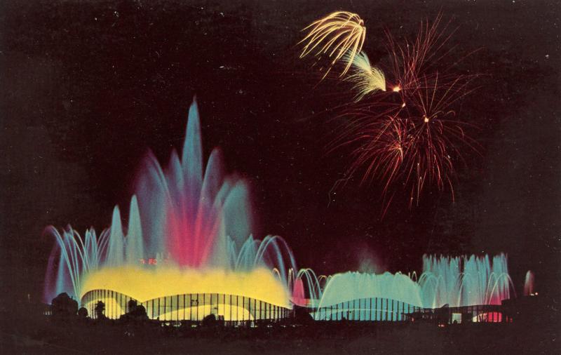 NY - New York World's Fair, 1964-65. Fireworks & Fountain of Planets