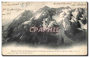 Old Postcard Massif e peaks Combeynot shooting above the Col du Galibier