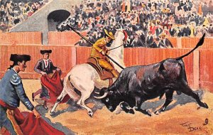 Artist Frank Dean, Bull Fighting Unused 