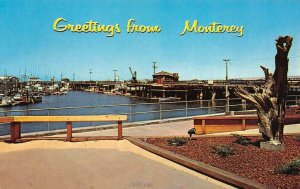 Small Boat Marina MONTEREY California Pier c1960s Chrome Vintage Postcard