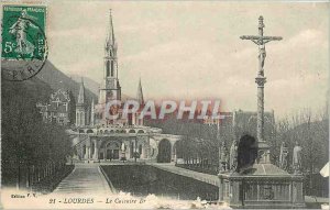 Old Postcard Lourdes Calvary
